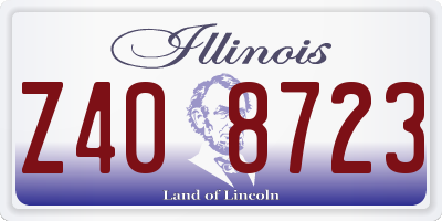 IL license plate Z408723