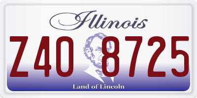 IL license plate Z408725