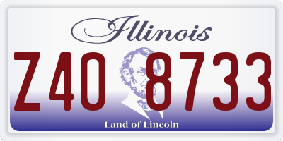 IL license plate Z408733