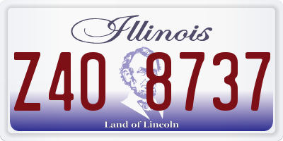 IL license plate Z408737