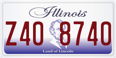 IL license plate Z408740