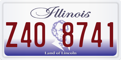 IL license plate Z408741