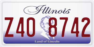 IL license plate Z408742
