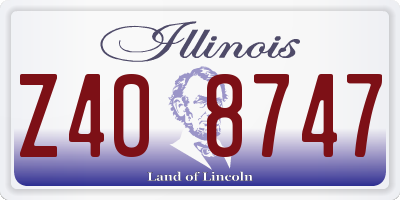 IL license plate Z408747