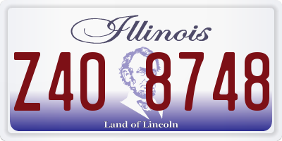 IL license plate Z408748