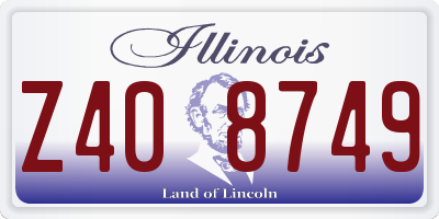 IL license plate Z408749