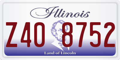 IL license plate Z408752