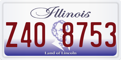 IL license plate Z408753