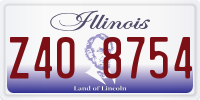 IL license plate Z408754