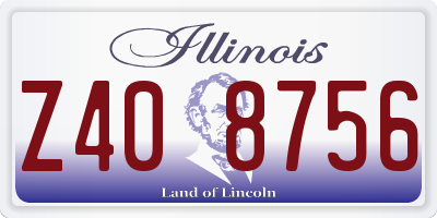 IL license plate Z408756