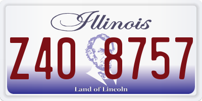 IL license plate Z408757