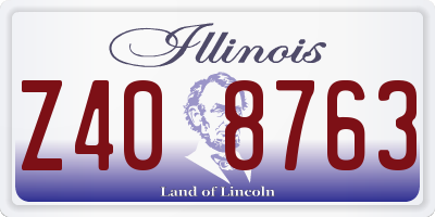 IL license plate Z408763
