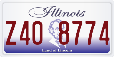 IL license plate Z408774