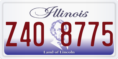 IL license plate Z408775