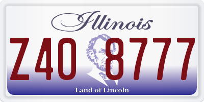 IL license plate Z408777