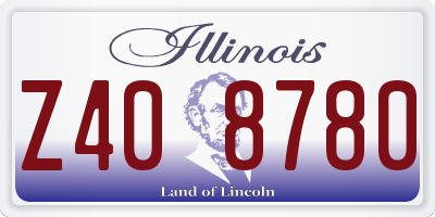 IL license plate Z408780