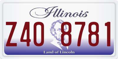 IL license plate Z408781