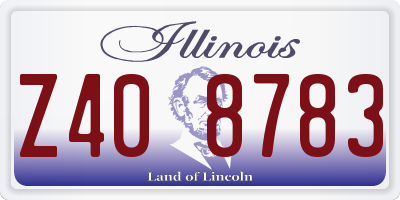 IL license plate Z408783