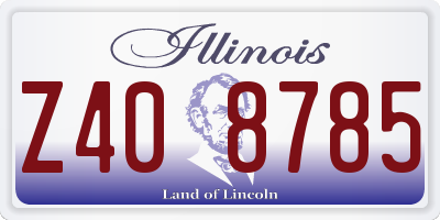 IL license plate Z408785