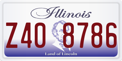 IL license plate Z408786