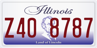 IL license plate Z408787