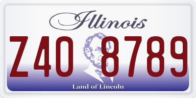 IL license plate Z408789