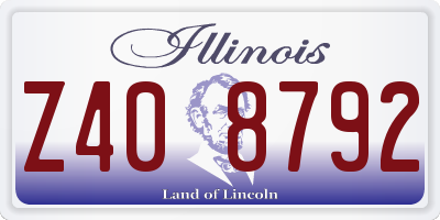 IL license plate Z408792