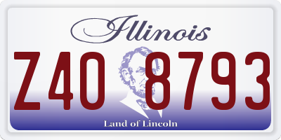 IL license plate Z408793