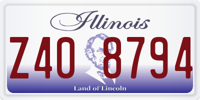 IL license plate Z408794