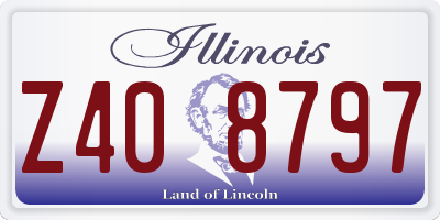 IL license plate Z408797