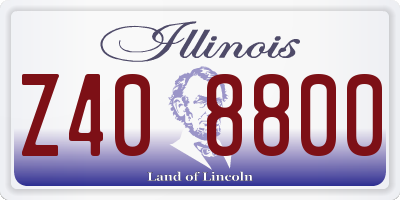 IL license plate Z408800