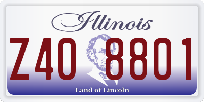 IL license plate Z408801
