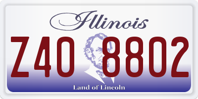 IL license plate Z408802