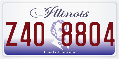 IL license plate Z408804