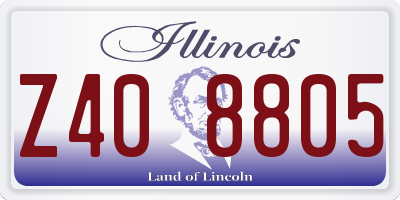 IL license plate Z408805