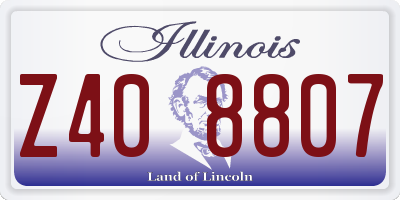 IL license plate Z408807