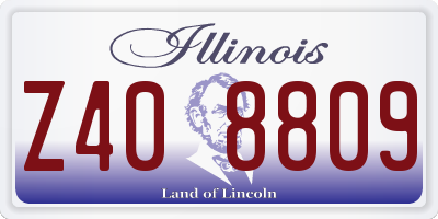 IL license plate Z408809
