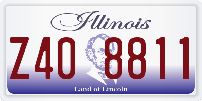 IL license plate Z408811