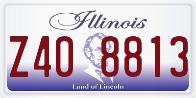 IL license plate Z408813