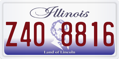 IL license plate Z408816