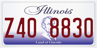 IL license plate Z408830