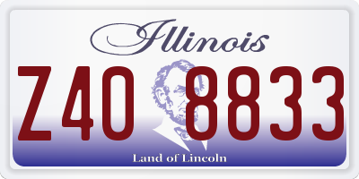 IL license plate Z408833