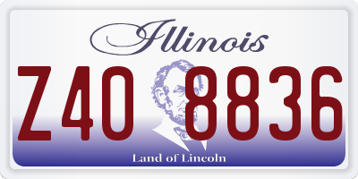 IL license plate Z408836
