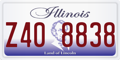 IL license plate Z408838