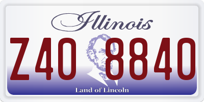 IL license plate Z408840