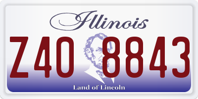 IL license plate Z408843
