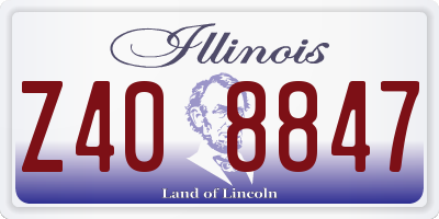 IL license plate Z408847
