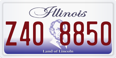 IL license plate Z408850
