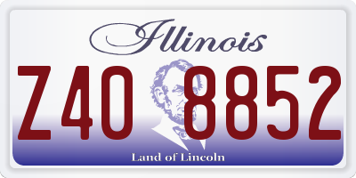 IL license plate Z408852