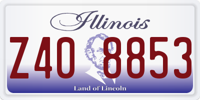 IL license plate Z408853